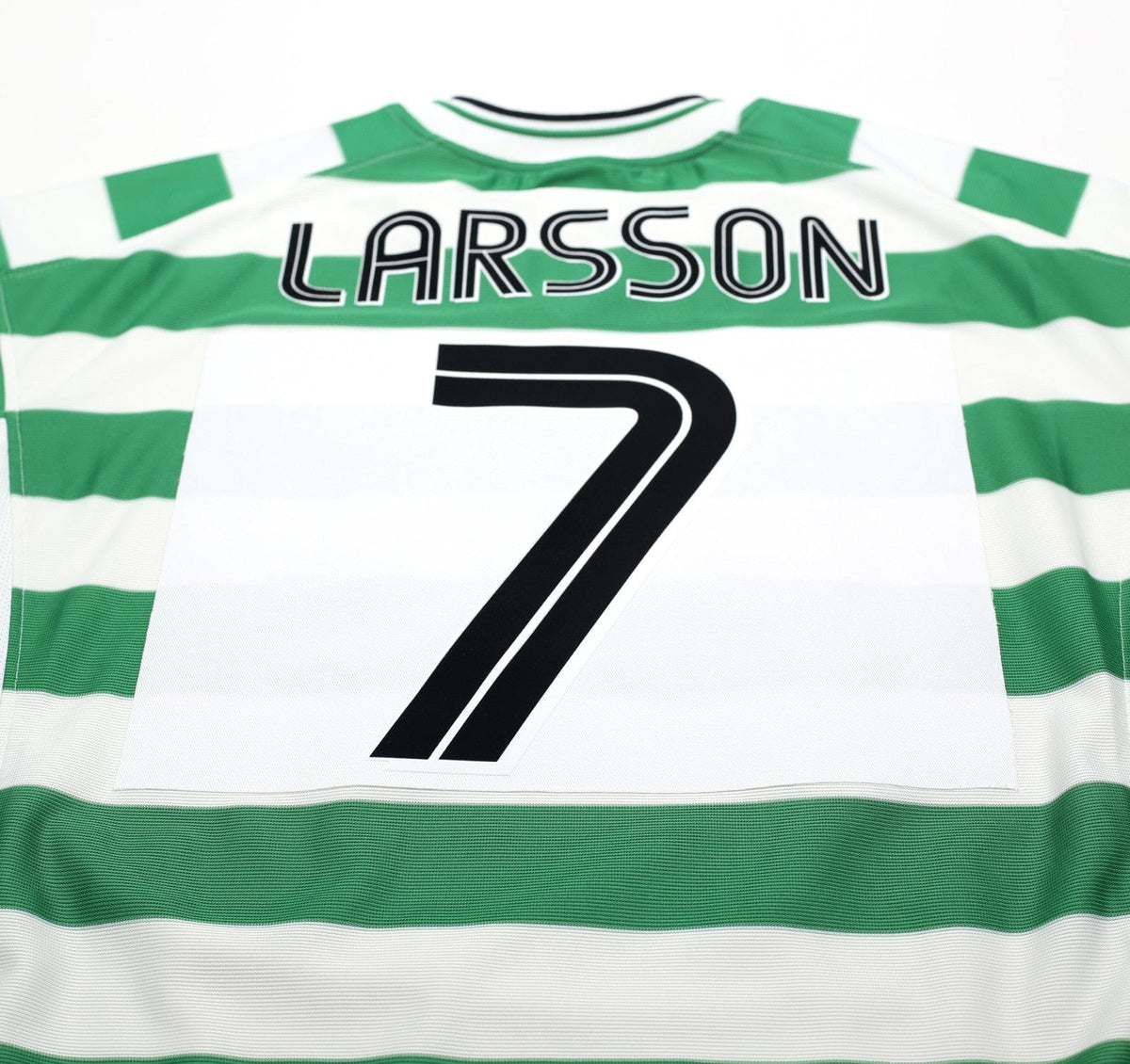 2001/03 LARSSON #7 Celtic Umbro European Home Football Shirt (L)