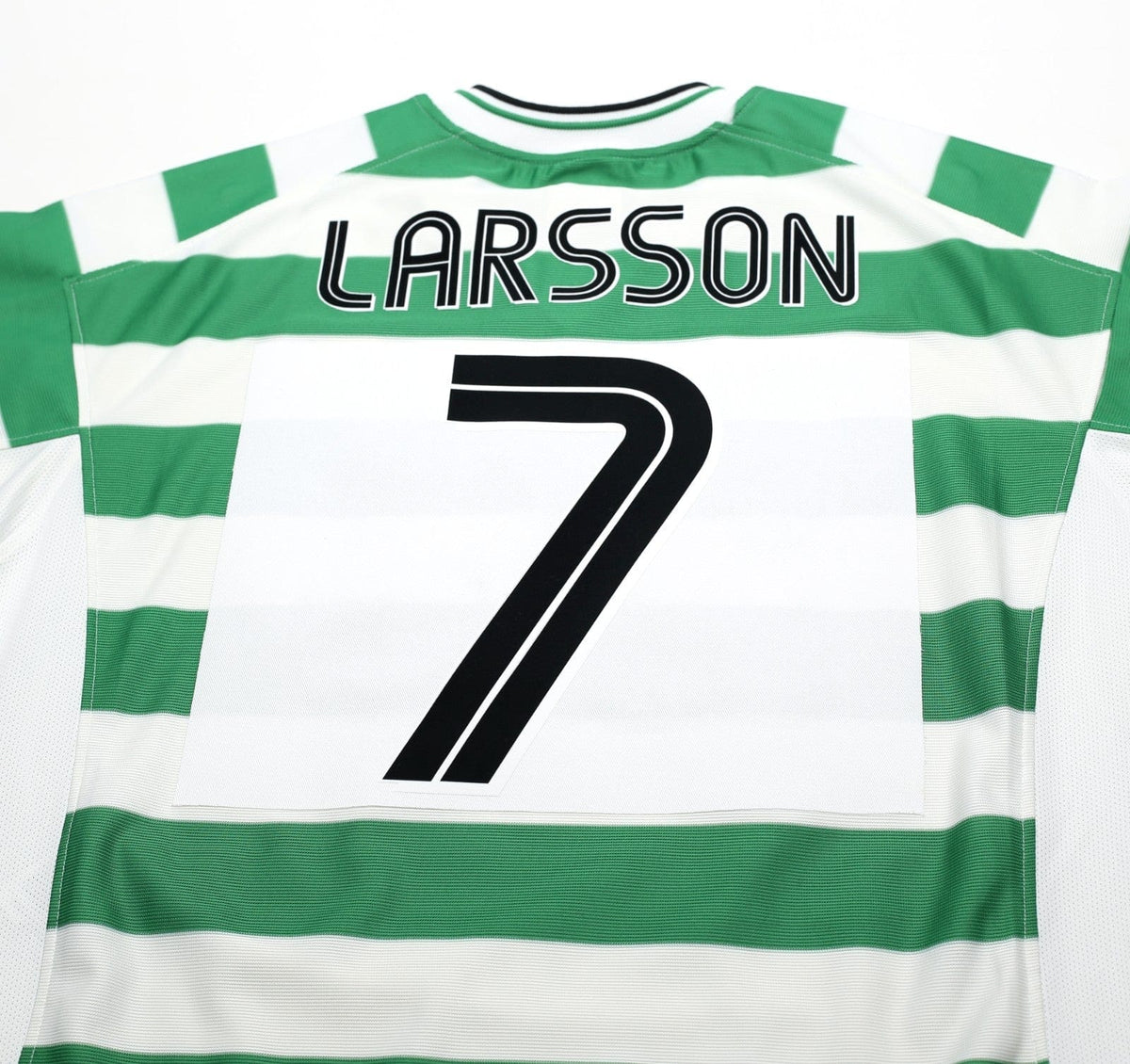 2001/03 LARSSON #7 Celtic Umbro European Home Football Shirt (L)