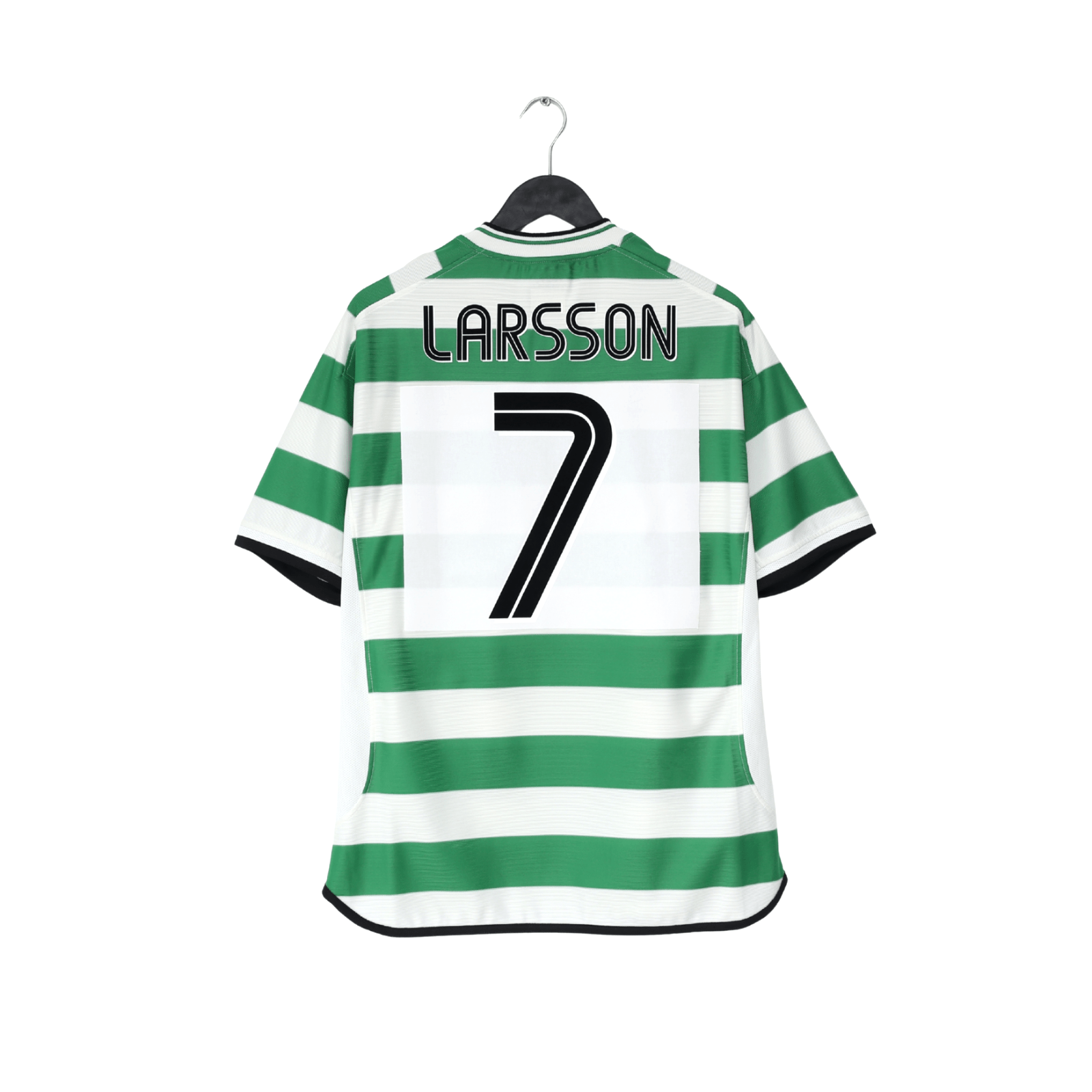 2001/03 LARSSON #7 Celtic Umbro European Home Football Shirt (L)