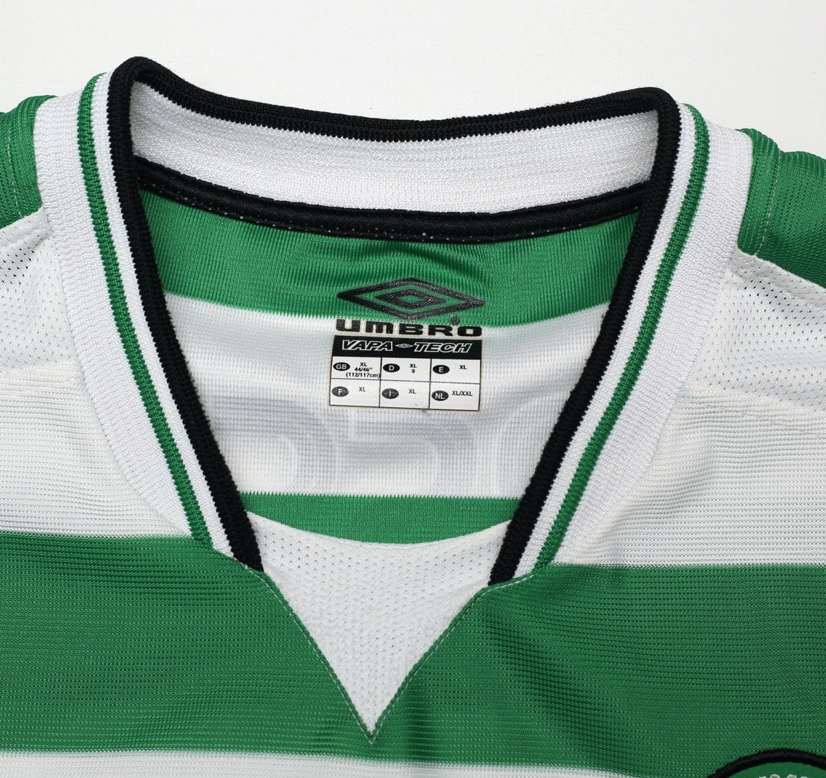 2001/03 LARSSON #7 Celtic Umbro European Home Football Shirt (XL)