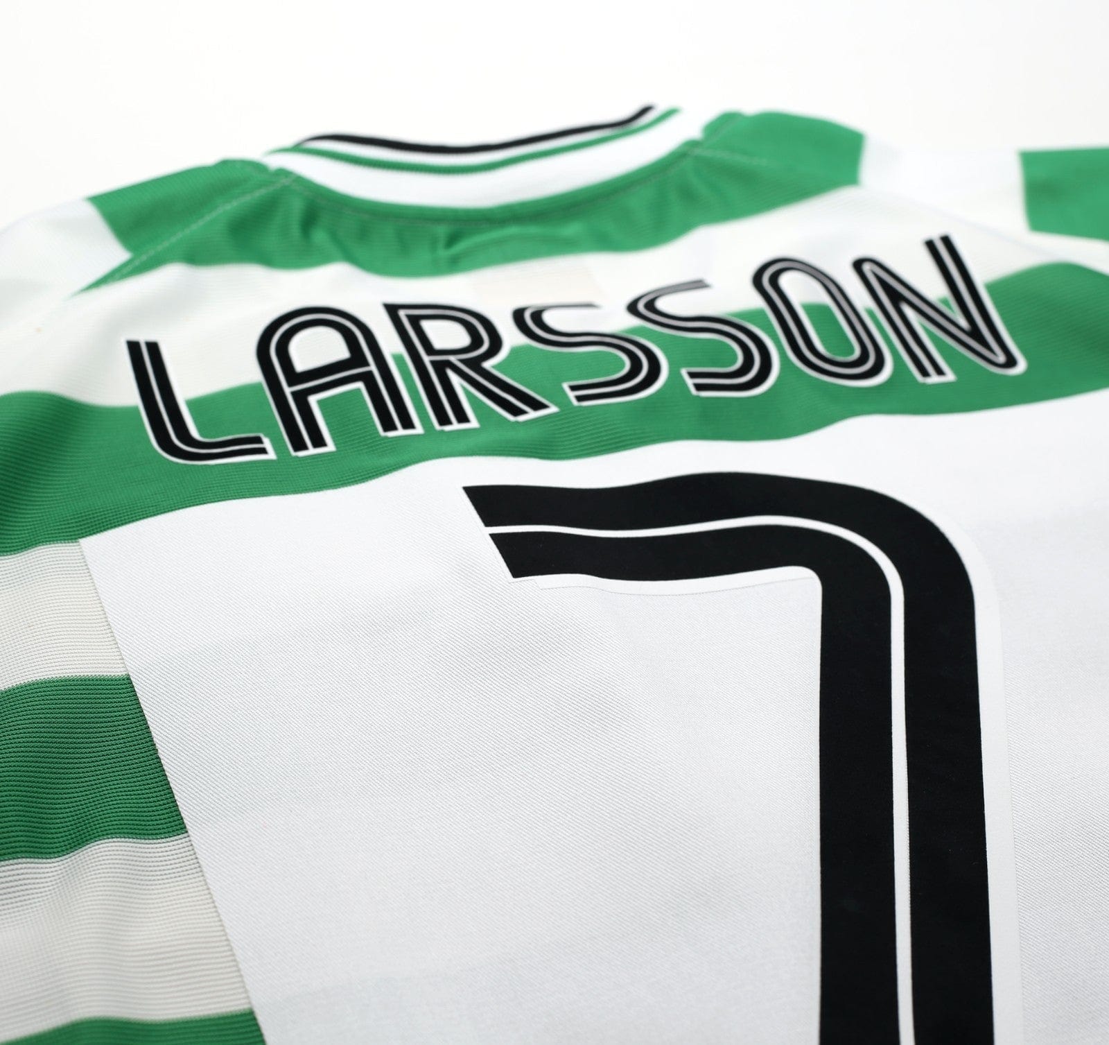 2001/03 LARSSON #7 Celtic Umbro European Home Football Shirt (XL)