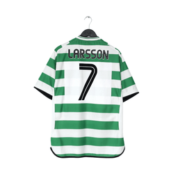 2001/03 LARSSON #7 Celtic Umbro European Home Football Shirt (XL)