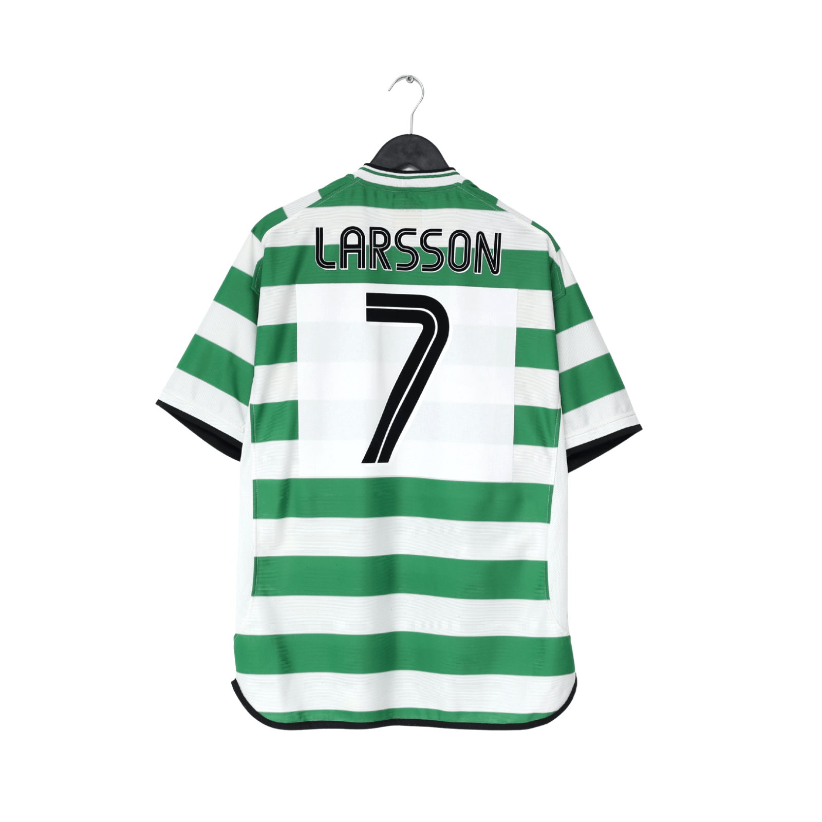 2001/03 LARSSON #7 Celtic Umbro European Home Football Shirt (XL)