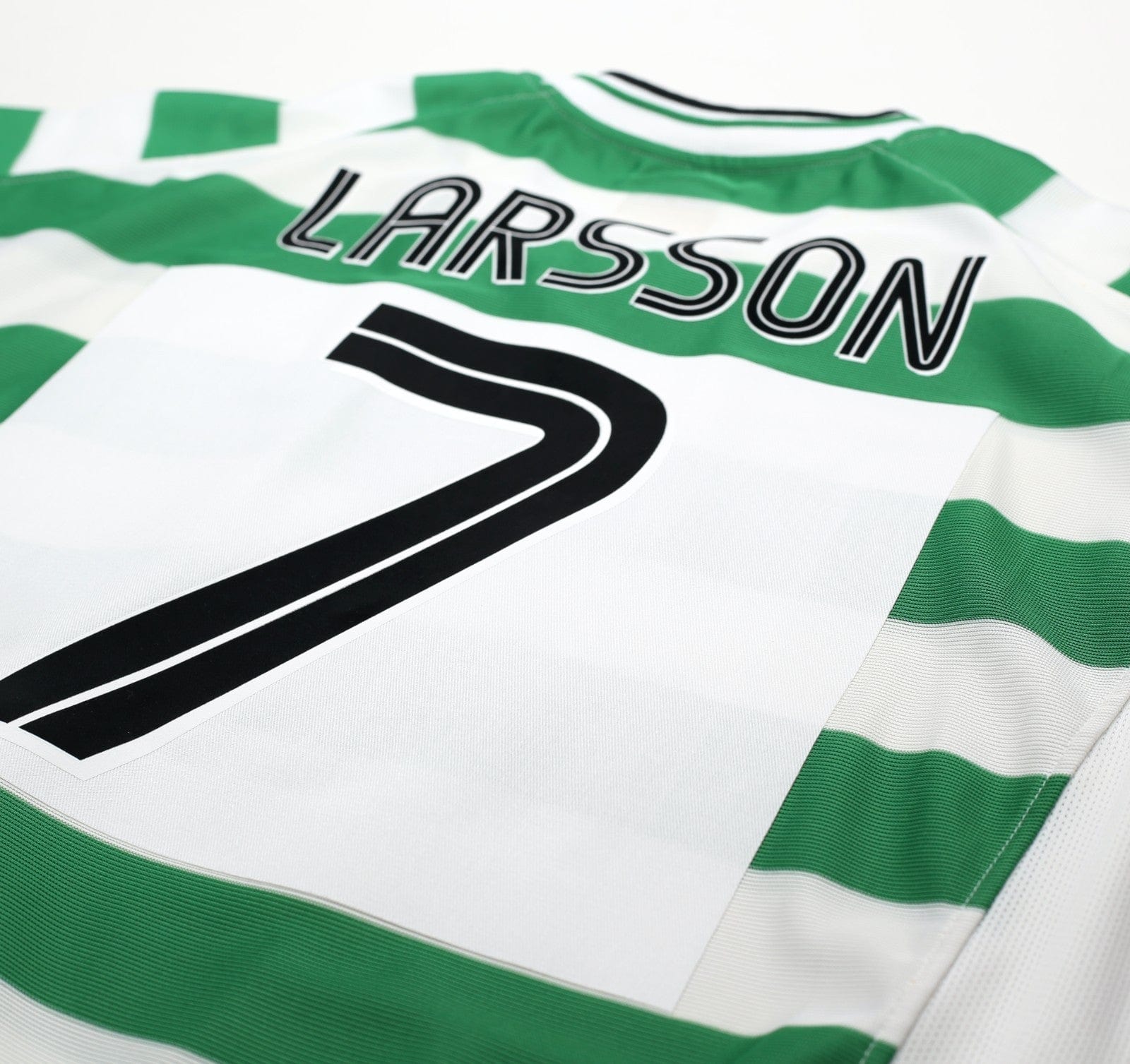 2001/03 LARSSON #7 Celtic Umbro European Home Football Shirt (XL)