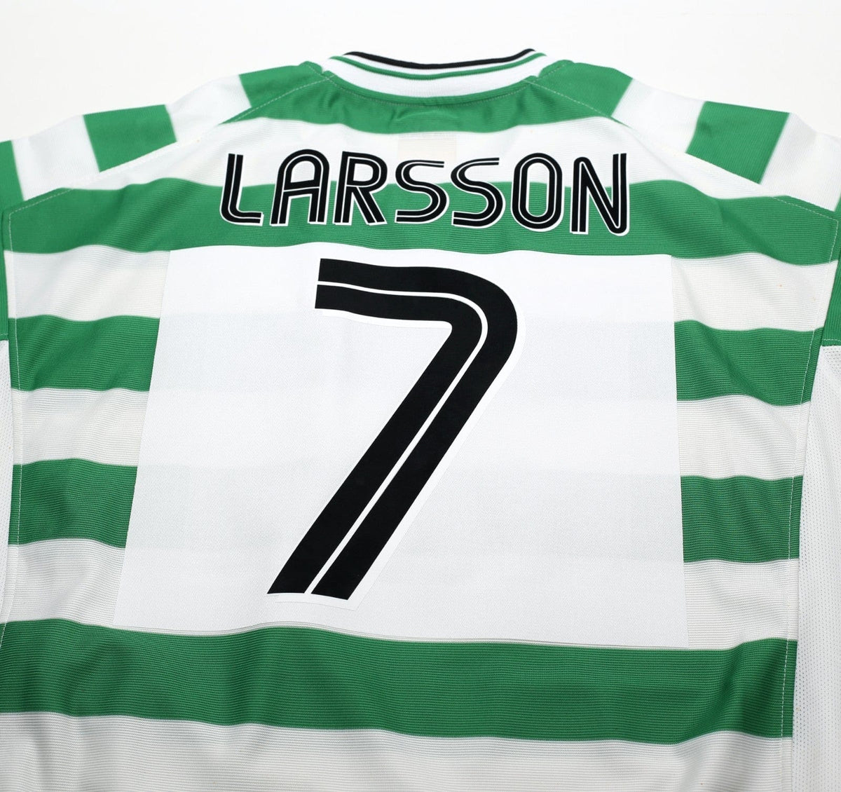 2001/03 LARSSON #7 Celtic Umbro European Home Football Shirt (XL)