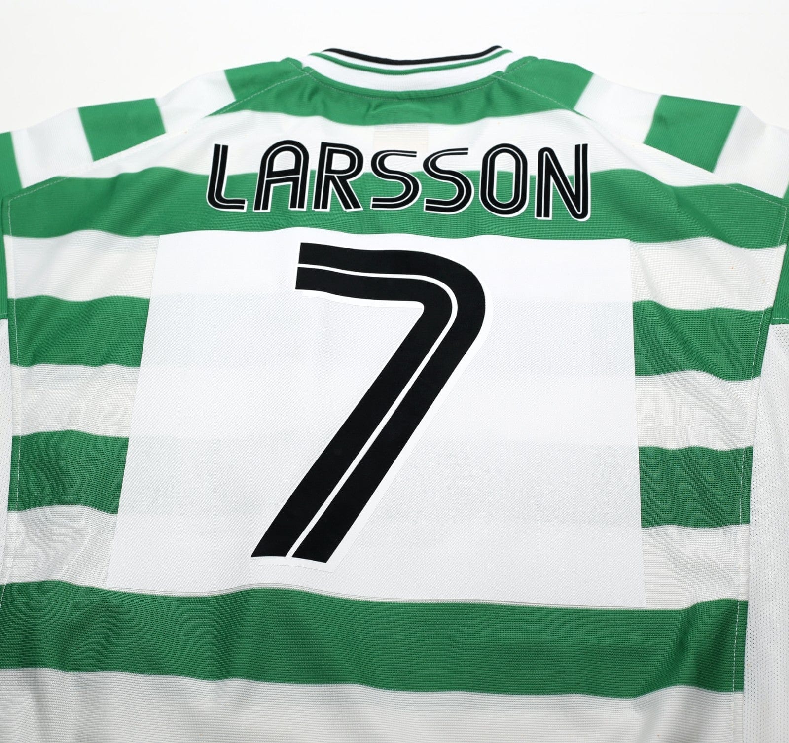 2001/03 LARSSON #7 Celtic Umbro European Home Football Shirt (XL)