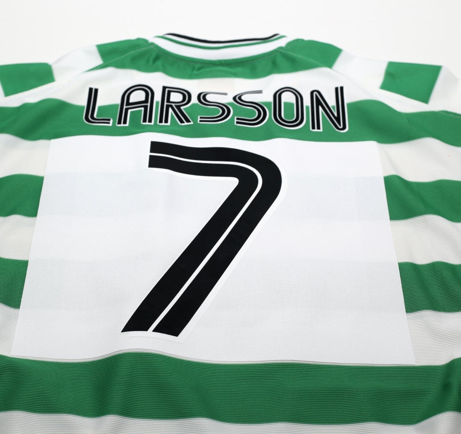 2001/03 LARSSON #7 Celtic Umbro European Home Football Shirt (XL)