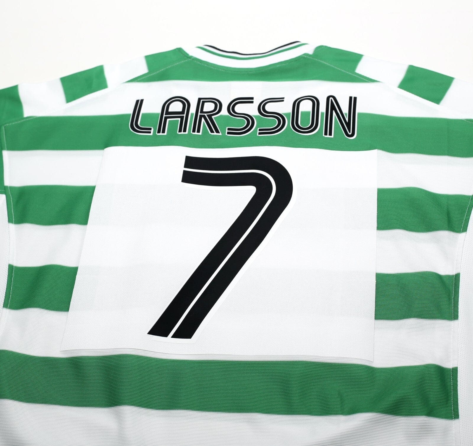 2001/03 LARSSON #7 Celtic Umbro European Home Football Shirt (XXL)