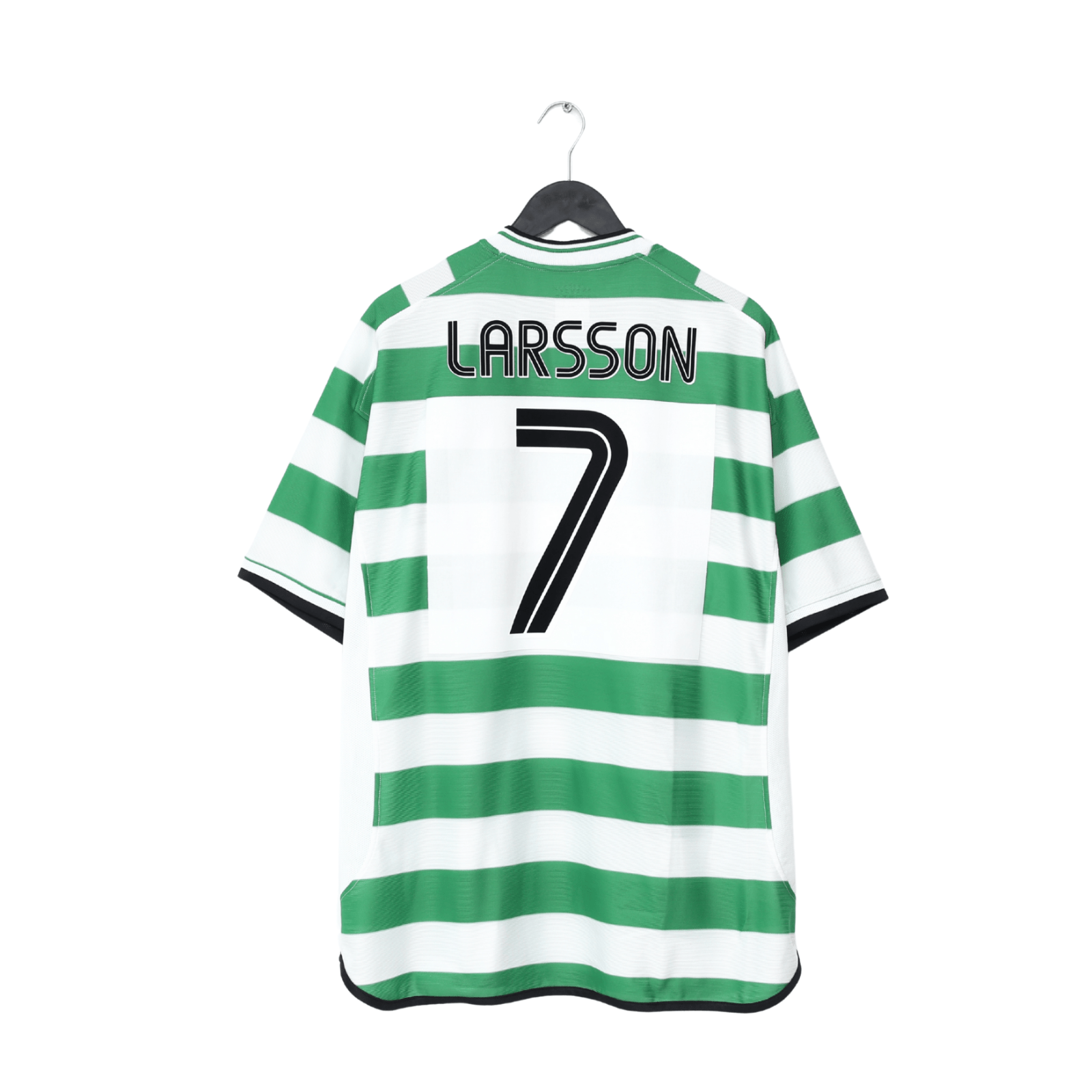 2001/03 LARSSON #7 Celtic Umbro European Home Football Shirt (XXL)