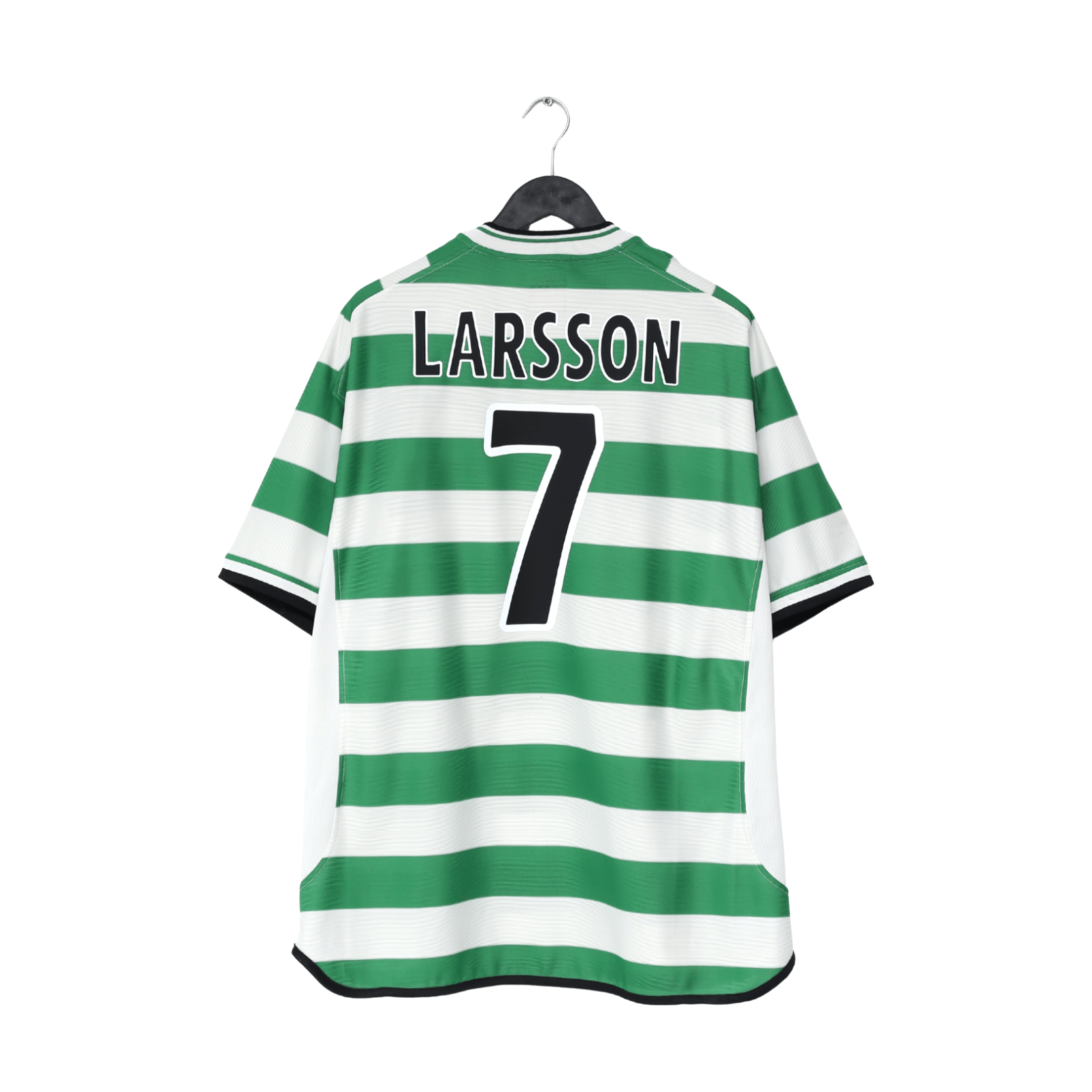 2001/03 LARSSON #7 Celtic Umbro European Home Football Shirt (XXL)