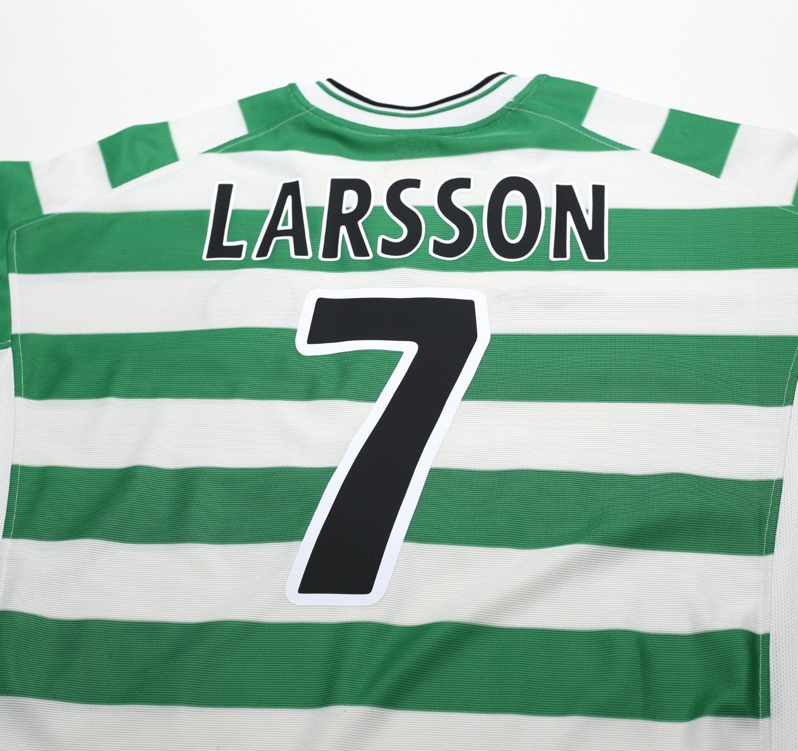 2001/03 LARSSON #7 Celtic Umbro European Home Football Shirt (XXL)
