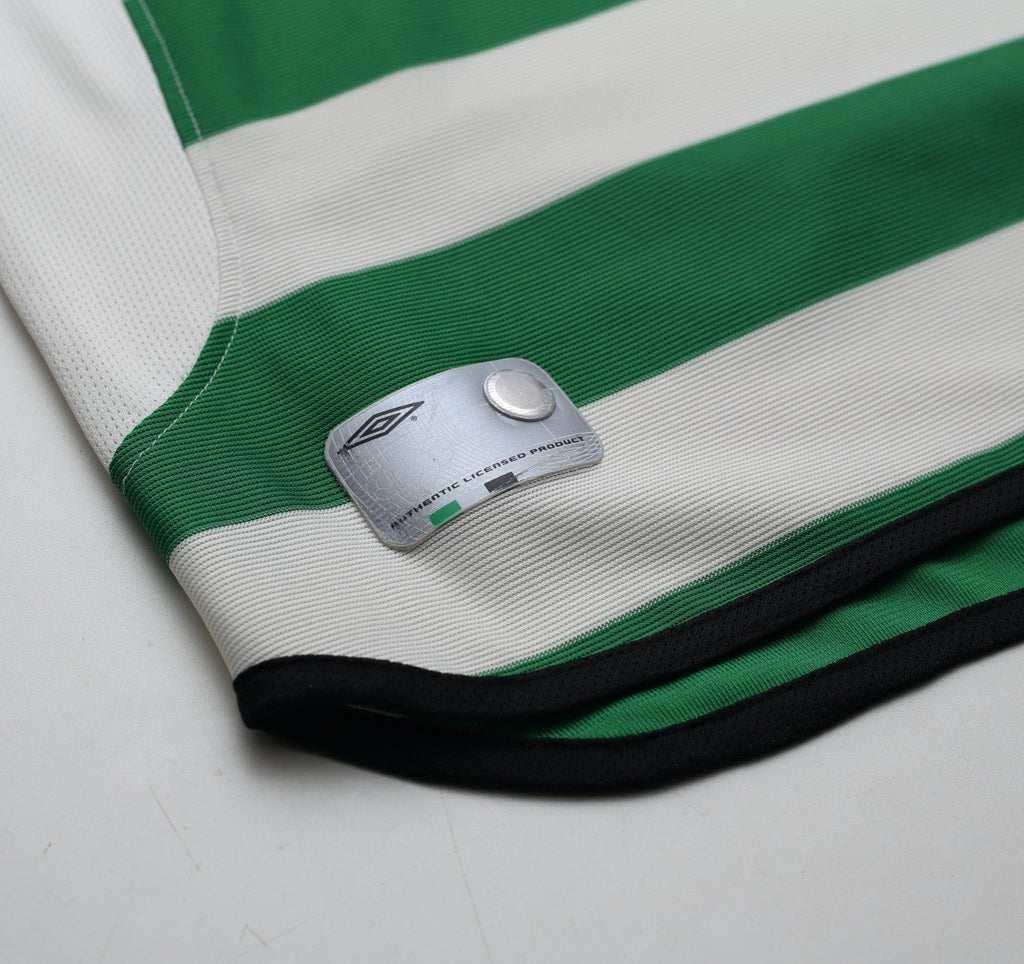 2001/03 LARSSON #7 Celtic Umbro European Home Football Shirt (XXL)
