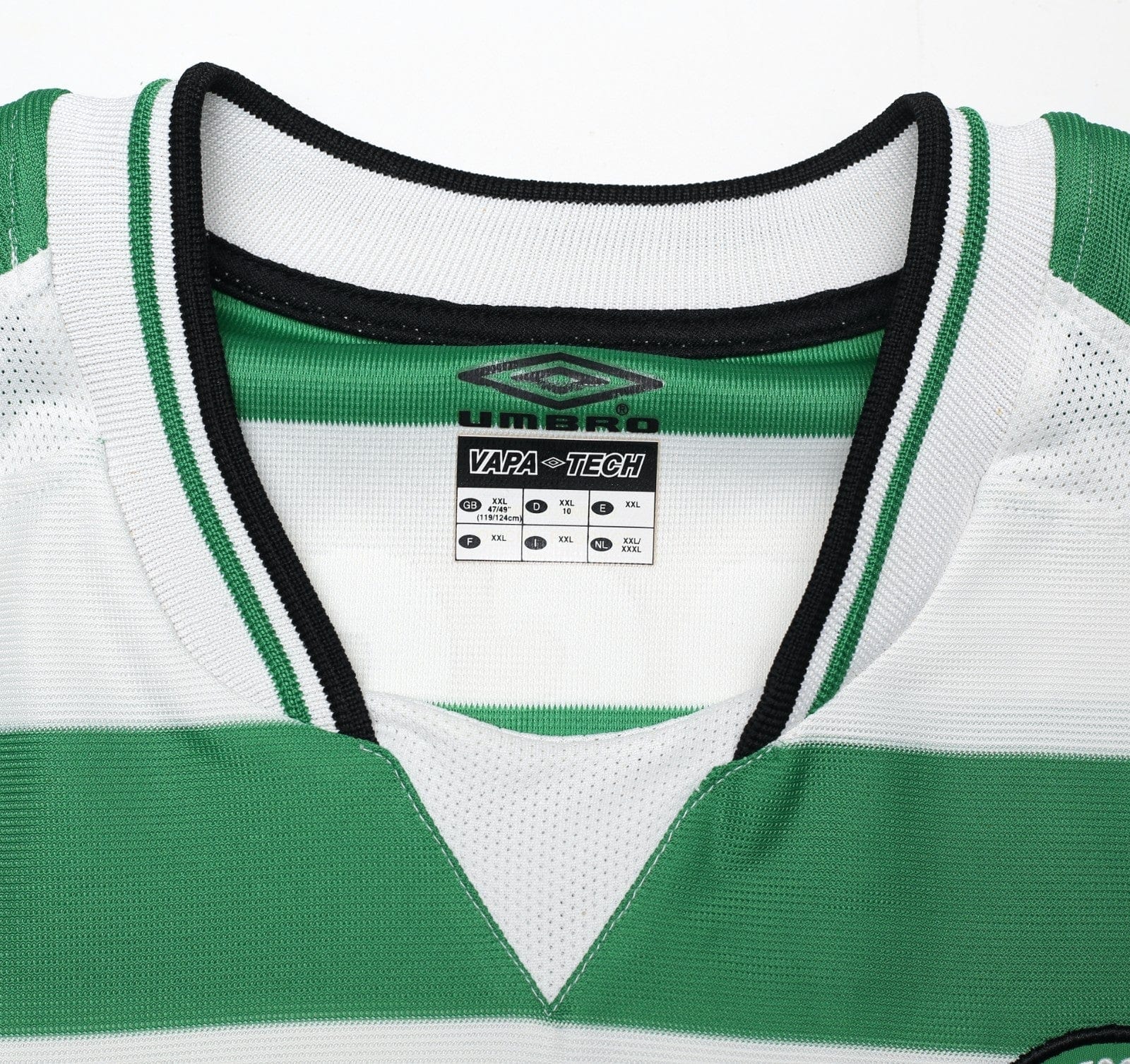 2001/03 LARSSON #7 Celtic Umbro European Home Football Shirt (XXL)