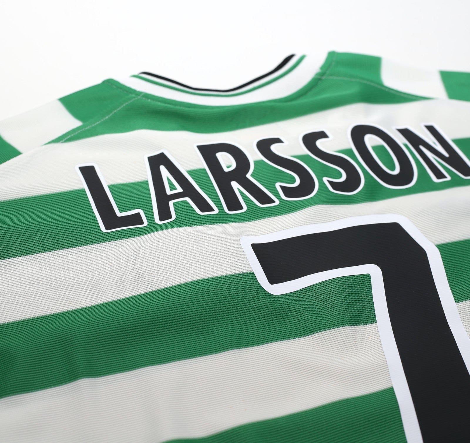 2001/03 LARSSON #7 Celtic Umbro European Home Football Shirt (XXL)