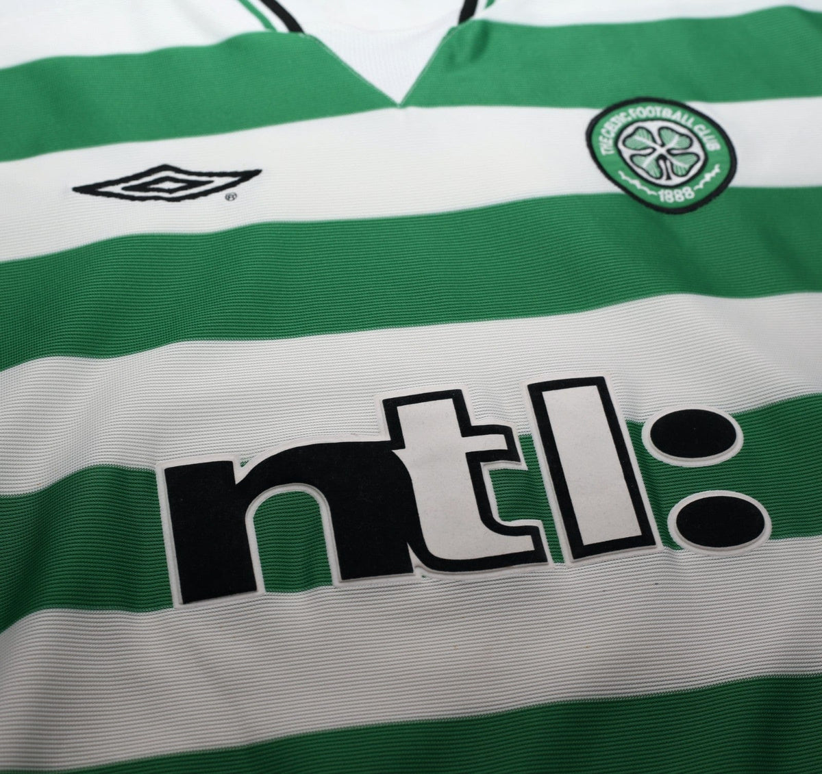 2001/03 LARSSON #7 Celtic Umbro European Home Football Shirt (XXL)