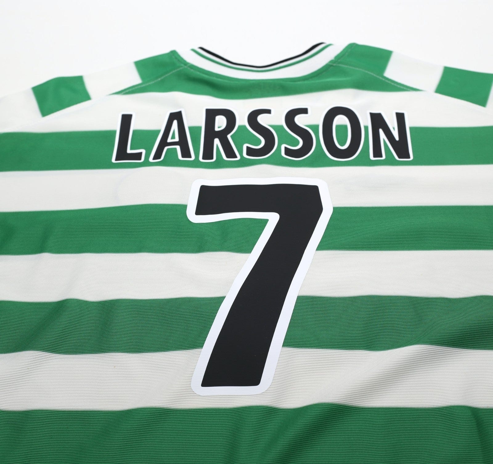 2001/03 LARSSON #7 Celtic Umbro European Home Football Shirt (XXL)