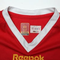 2001/03 Litmanen #37 Liverpool Vintage Reebok European Home Football Shirt (L)