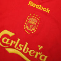2001/03 Litmanen #37 Liverpool Vintage Reebok European Home Football Shirt (L)