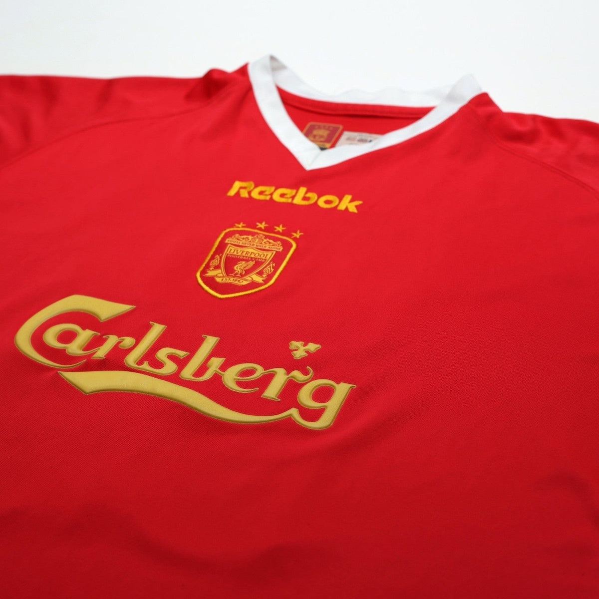 2001/03 Litmanen #37 Liverpool Vintage Reebok European Home Football Shirt (L)