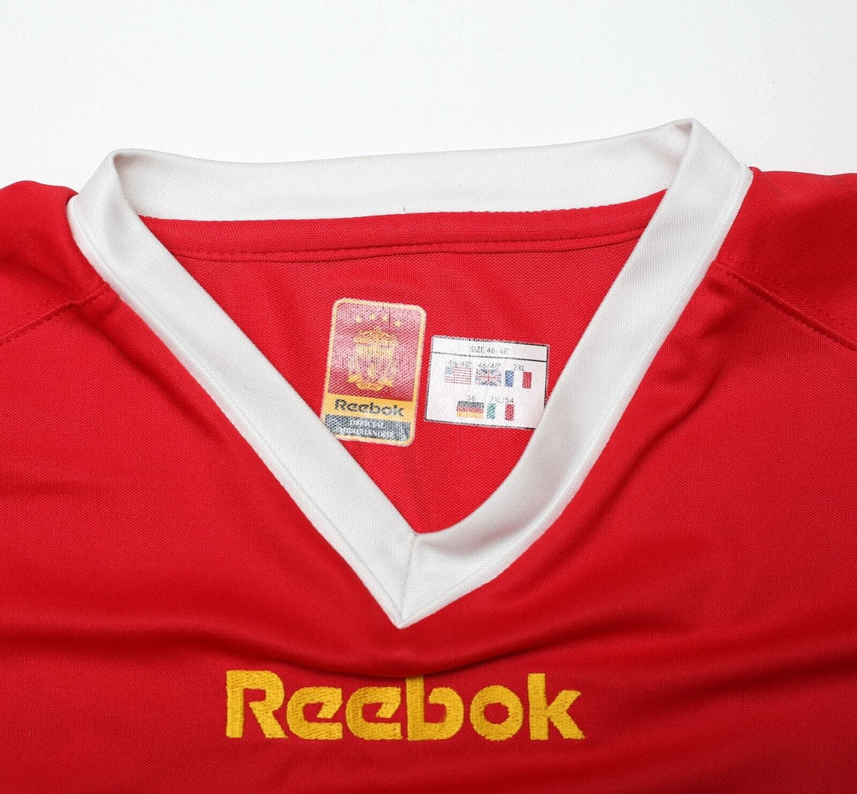 2001/03 LITMANEN #37 Liverpool Vintage Reebok UCL Home Football Shirt (XL)