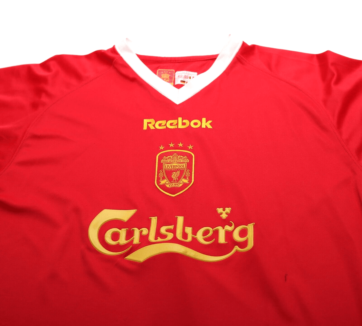 2001/03 LIVERPOOL Vintage Reebok UCL Home Football Shirt Jersey (L)