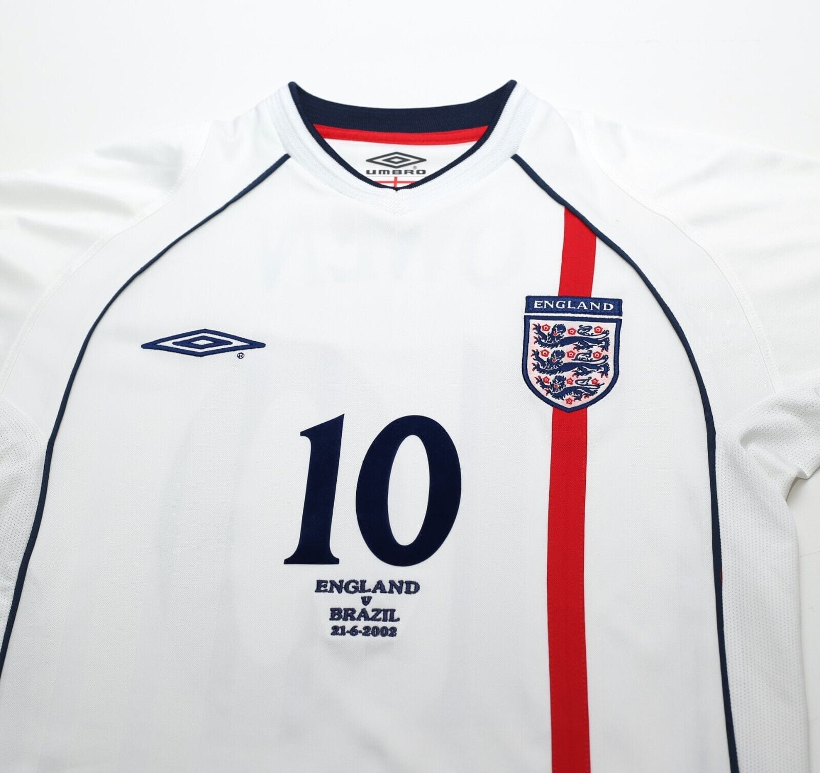 2001/03 OWEN #10 England Vintage Umbro Home Football Shirt