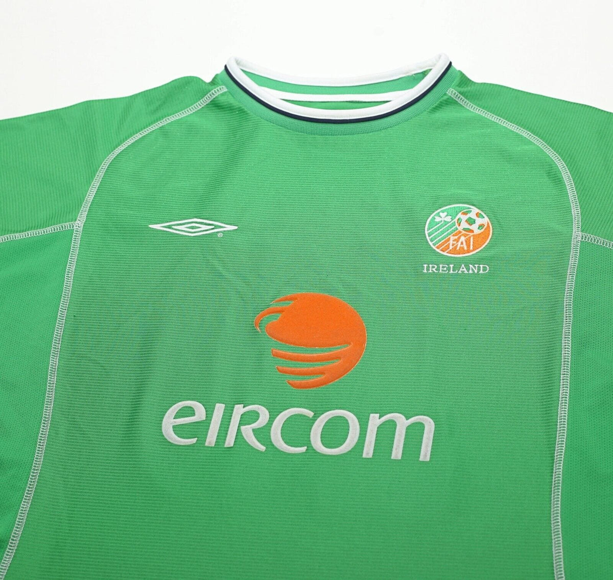2001/03 R. KEANE #10 Ireland Vintage Umbro Home Football Shirt (L) World Cup 02