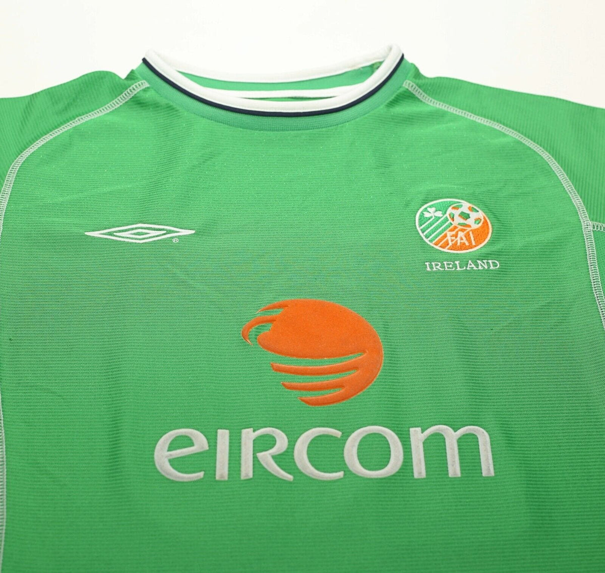 2001/03 R. KEANE #10 Ireland Vintage Umbro Home Football Shirt (L) World Cup 02