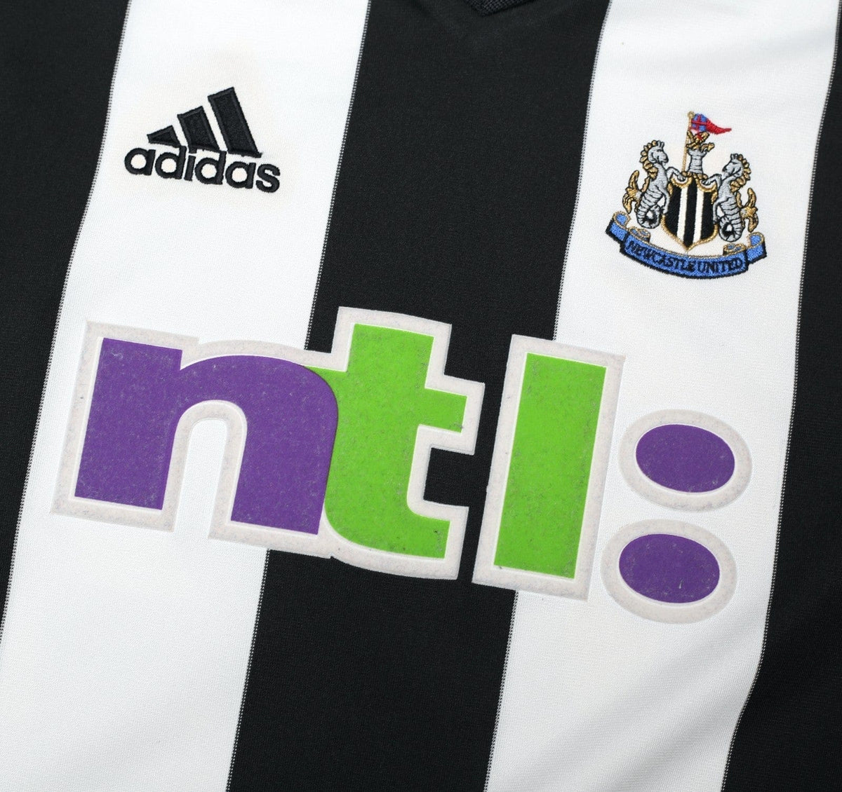 2001/03 ROBERT #32 Newcastle United Vintage adidas Home Football Shirt (M)