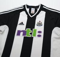 2001/03 ROBERT #32 Newcastle United Vintage adidas Home Football Shirt (M)