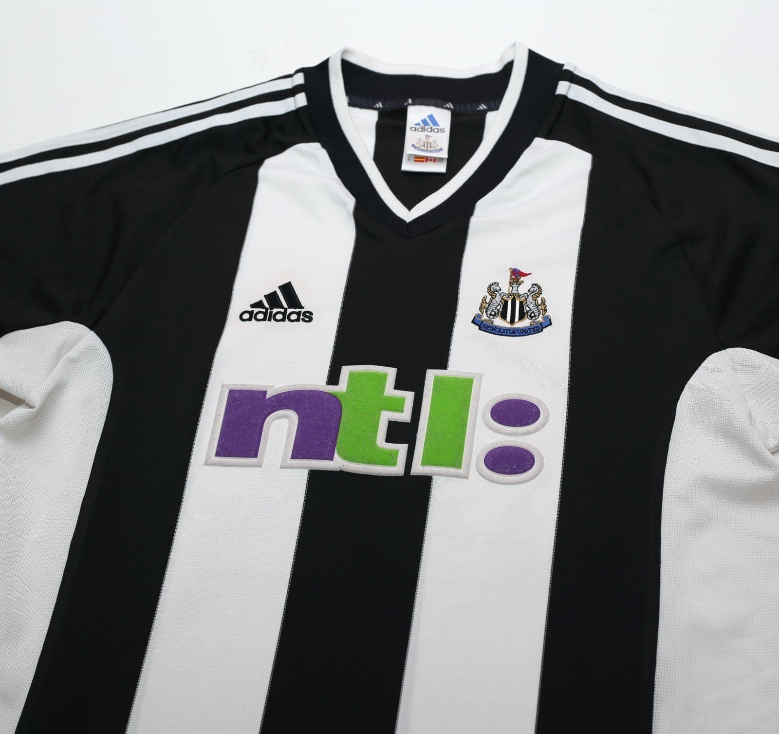 2001/03 ROBERT #32 Newcastle United Vintage adidas Home Football Shirt (M)