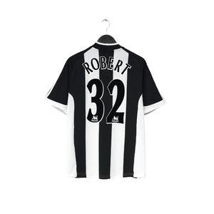 2001/03 ROBERT #32 Newcastle United Vintage adidas Home Football Shirt (M)