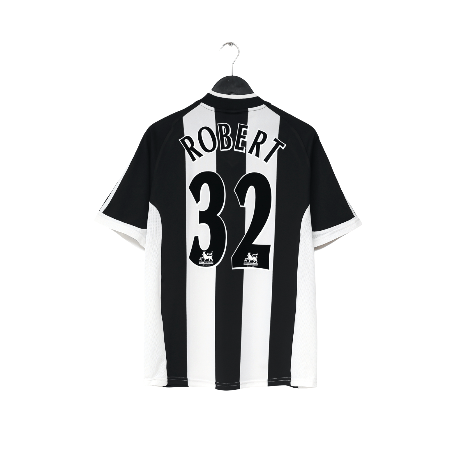2001/03 ROBERT #32 Newcastle United Vintage adidas Home Football Shirt (M)