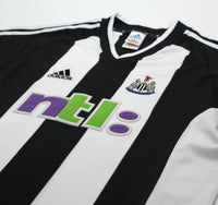 2001/03 ROBERT #32 Newcastle United Vintage adidas Home Football Shirt (M)