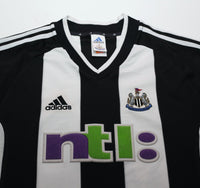2001/03 ROBERT #32 Newcastle United Vintage adidas Home Football Shirt (M)