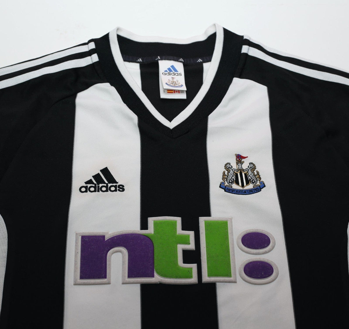 2001/03 ROBERT #32 Newcastle United Vintage adidas Home Football Shirt (M)