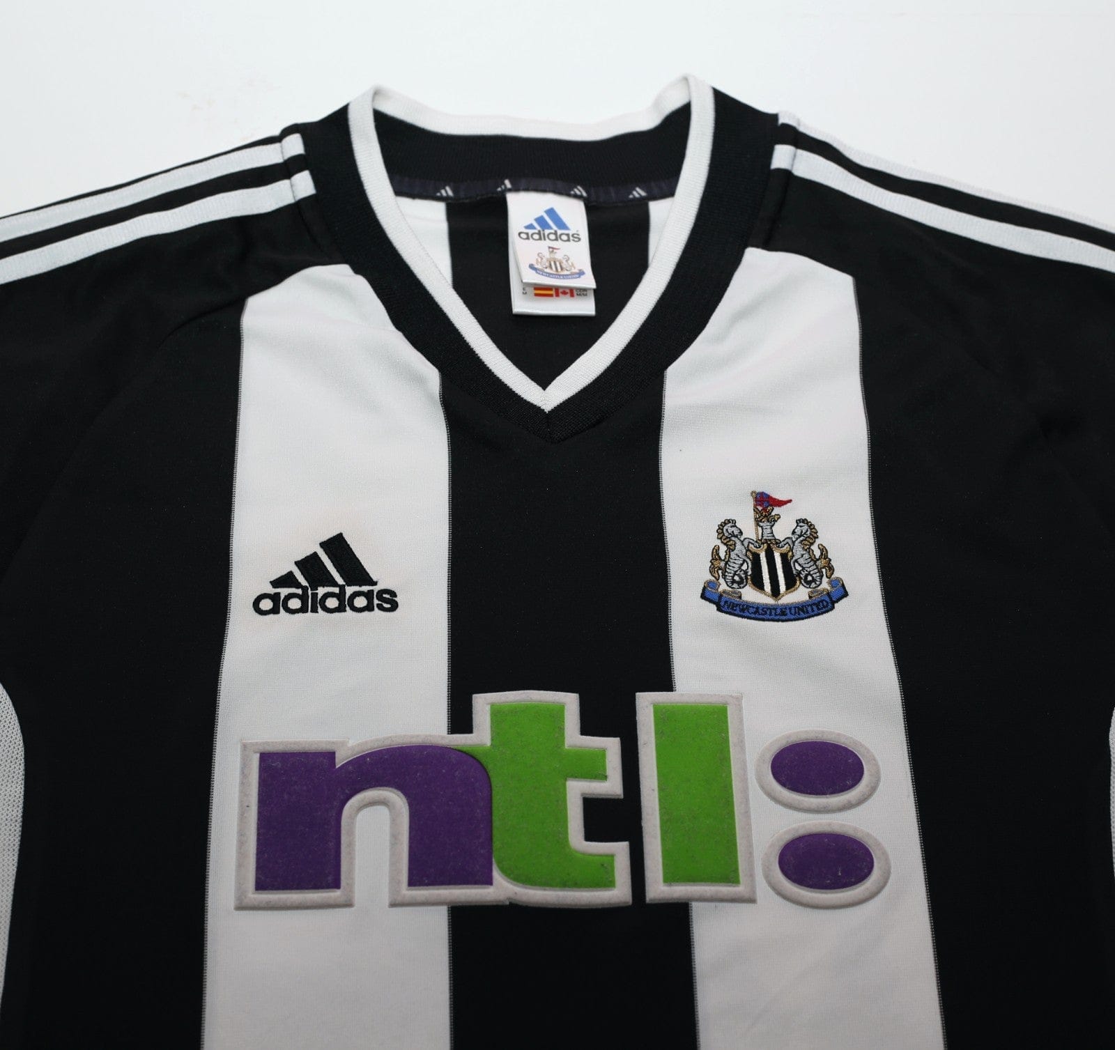 2001/03 ROBERT #32 Newcastle United Vintage adidas Home Football Shirt (M)