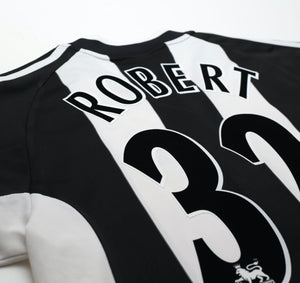 2001/03 ROBERT #32 Newcastle United Vintage adidas Home Football Shirt (M)