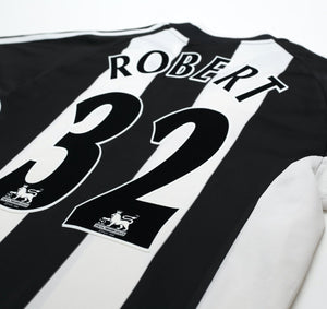 2001/03 ROBERT #32 Newcastle United Vintage adidas Home Football Shirt (M)