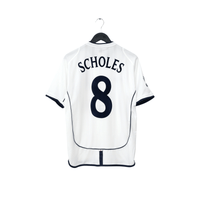 2001/03 Scholes #8 England Vintage Umbro Home Football Shirt (M) Brazil 2002 WC