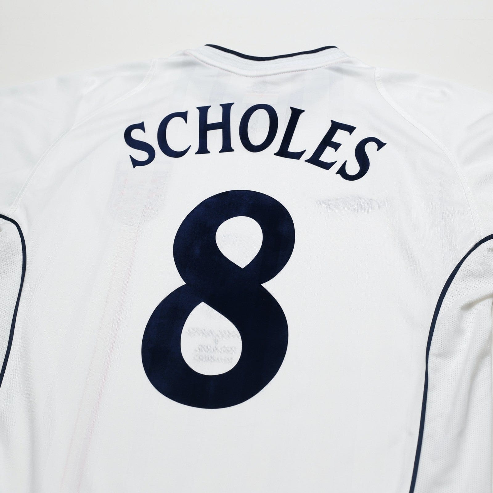 2001/03 Scholes #8 England Vintage Umbro Home Football Shirt (M) Brazil 2002 WC