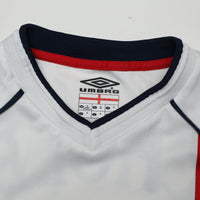 2001/03 Scholes #8 England Vintage Umbro Home Football Shirt (M) Brazil 2002 WC