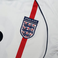 2001/03 Scholes #8 England Vintage Umbro Home Football Shirt (M) Brazil 2002 WC
