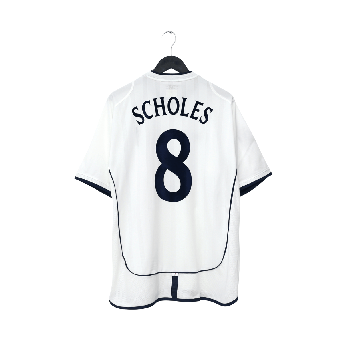 2001/03 Scholes #8 England Vintage Umbro Home Football Shirt (XL) Brazil 2002 WC