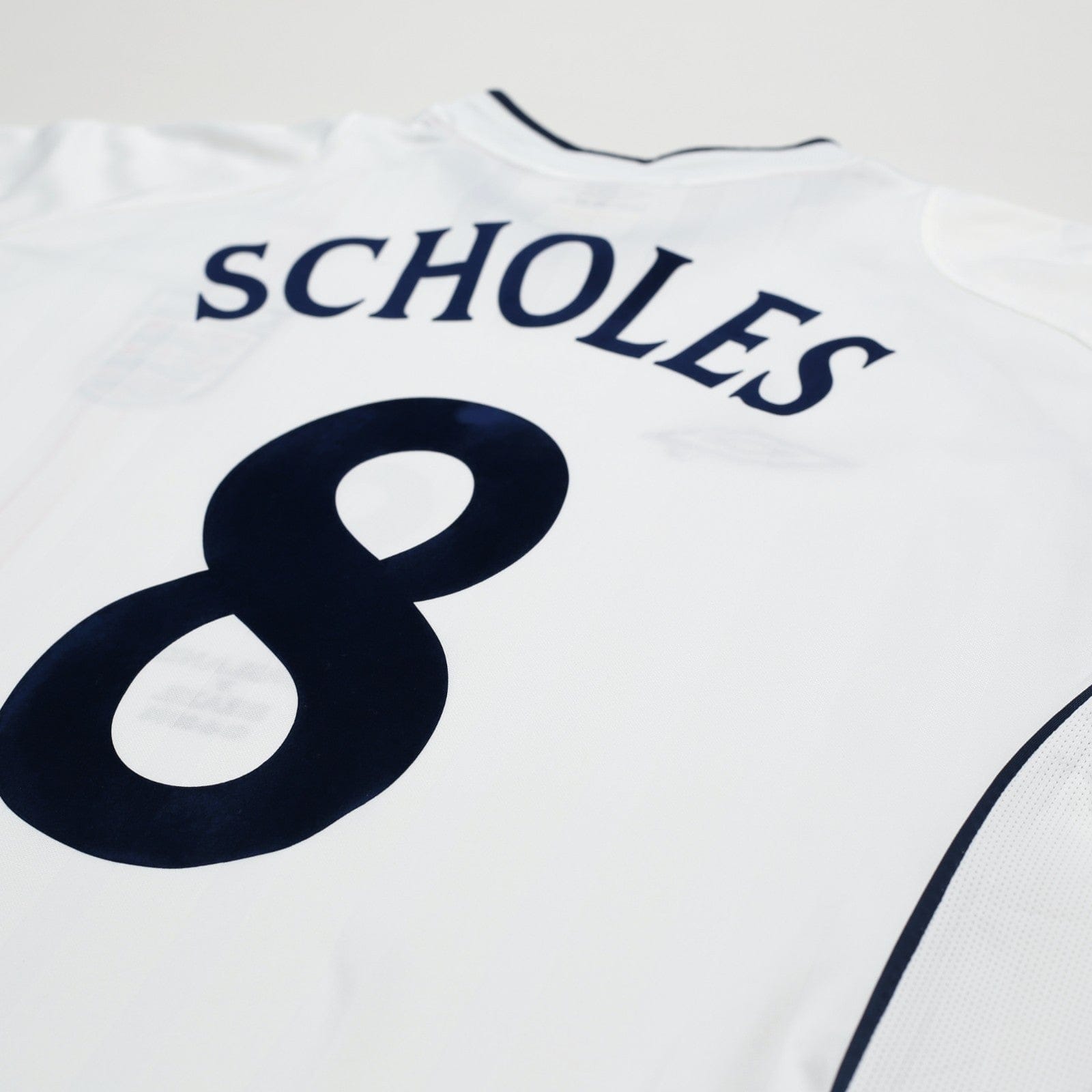 2001/03 Scholes #8 England Vintage Umbro Home Football Shirt (XL) Brazil 2002 WC