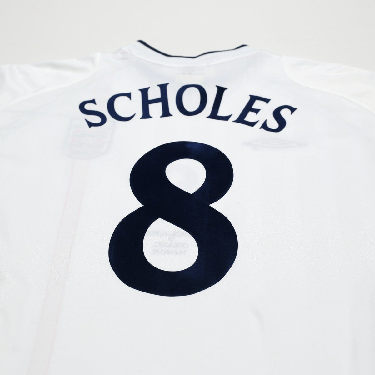2001/03 Scholes #8 England Vintage Umbro Home Football Shirt (XL) Brazil 2002 WC