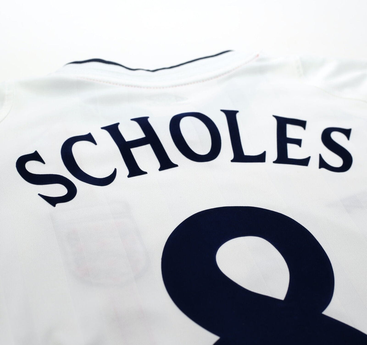 2001/03 SCHOLES #8 England Vintage Umbro Home Football Shirt (XL) WC 2002 BRAZIL