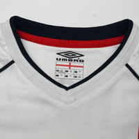 2001/03 Scholes #8 England Vintage Umbro Home Football Shirt XXL Brazil 2002 WC