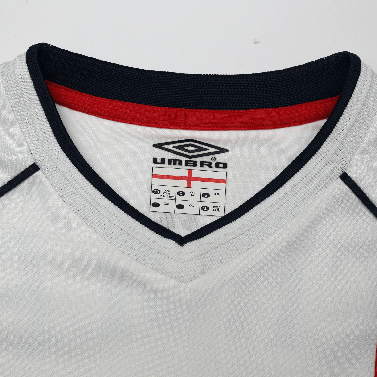 2001/03 Scholes #8 England Vintage Umbro Home Football Shirt XXL Brazil 2002 WC