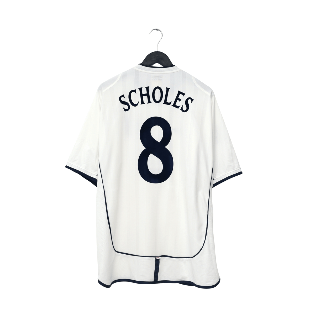 2001/03 Scholes #8 England Vintage Umbro Home Football Shirt XXL Brazil 2002 WC